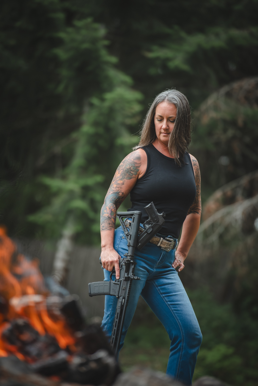 Woman training at the Armed Female Academy