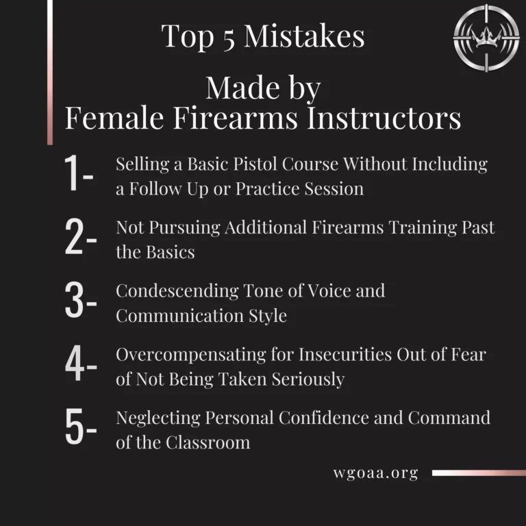 Top 5 Mistakes Female Firearms Instructors Make